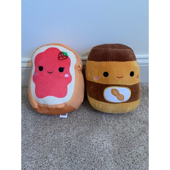 Squishmallows Plush Peanut Butter & Jelly Set - Super Soft &‎ Adorably Cute - Picture 1 of 6
